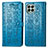Funda de Cuero Cartera con Soporte Patron de Moda Carcasa S03D para Samsung Galaxy M53 5G Azul
