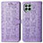 Funda de Cuero Cartera con Soporte Patron de Moda Carcasa S03D para Samsung Galaxy M53 5G Morado