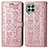 Funda de Cuero Cartera con Soporte Patron de Moda Carcasa S03D para Samsung Galaxy M53 5G Rosa