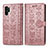 Funda de Cuero Cartera con Soporte Patron de Moda Carcasa S03D para Samsung Galaxy Note 10 Plus 5G Rosa