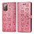 Funda de Cuero Cartera con Soporte Patron de Moda Carcasa S03D para Samsung Galaxy Note 20 5G Oro Rosa