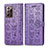 Funda de Cuero Cartera con Soporte Patron de Moda Carcasa S03D para Samsung Galaxy Note 20 Ultra 5G Morado