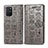 Funda de Cuero Cartera con Soporte Patron de Moda Carcasa S03D para Samsung Galaxy S10 Lite Gris