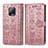 Funda de Cuero Cartera con Soporte Patron de Moda Carcasa S03D para Xiaomi Redmi 10X 5G Oro Rosa