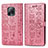Funda de Cuero Cartera con Soporte Patron de Moda Carcasa S03D para Xiaomi Redmi 10X 5G Rosa
