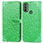 Funda de Cuero Cartera con Soporte Patron de Moda Carcasa S04D para Motorola Moto E20 Verde