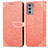 Funda de Cuero Cartera con Soporte Patron de Moda Carcasa S04D para Motorola Moto Edge 20 5G Naranja