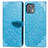 Funda de Cuero Cartera con Soporte Patron de Moda Carcasa S04D para Motorola Moto Edge 20 Lite 5G Azul