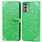 Funda de Cuero Cartera con Soporte Patron de Moda Carcasa S04D para Motorola Moto Edge Lite 5G Verde