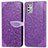 Funda de Cuero Cartera con Soporte Patron de Moda Carcasa S04D para Motorola Moto G Stylus (2021) Morado