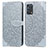 Funda de Cuero Cartera con Soporte Patron de Moda Carcasa S04D para Oppo F19 Gris