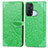 Funda de Cuero Cartera con Soporte Patron de Moda Carcasa S04D para Oppo Reno5 A Verde