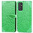 Funda de Cuero Cartera con Soporte Patron de Moda Carcasa S04D para Samsung Galaxy Quantum2 5G Verde