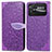 Funda de Cuero Cartera con Soporte Patron de Moda Carcasa S04D para Xiaomi Poco C40 Morado