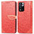 Funda de Cuero Cartera con Soporte Patron de Moda Carcasa S04D para Xiaomi Poco X4 NFC Rojo