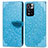 Funda de Cuero Cartera con Soporte Patron de Moda Carcasa S04D para Xiaomi Redmi Note 11 Pro+ Plus 5G Azul