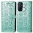 Funda de Cuero Cartera con Soporte Patron de Moda Carcasa S05D para Oppo Reno5 A Verde