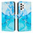 Funda de Cuero Cartera con Soporte Patron de Moda Carcasa Y01X para Samsung Galaxy A73 5G Azul