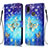 Funda de Cuero Cartera con Soporte Patron de Moda Carcasa Y03B para Samsung Galaxy M01s Azul Cielo