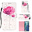 Funda de Cuero Cartera con Soporte Patron de Moda Carcasa Y03B para Samsung Galaxy Note 20 5G Rosa