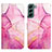Funda de Cuero Cartera con Soporte Patron de Moda Carcasa Y03B para Samsung Galaxy S21 5G Rosa Roja