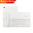 Funda de Cuero Cartera con Teclado L01 para Huawei MediaPad M3 Lite 10.1 BAH-W09 Blanco