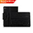 Funda de Cuero Cartera con Teclado L01 para Huawei MediaPad M3 Lite 10.1 BAH-W09 Negro