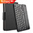 Funda de Cuero Cartera con Teclado para Huawei Mediapad M3 8.4 BTV-DL09 BTV-W09 Negro