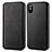 Funda de Cuero Cartera para Apple iPhone X Negro