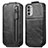 Funda de Cuero Flip para Motorola Moto G52j 5G Negro