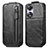 Funda de Cuero Flip para Oppo A78 5G Negro