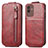 Funda de Cuero Flip para Samsung Galaxy M13 5G Rojo