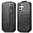 Funda de Cuero Flip para Samsung Galaxy S22 Ultra 5G Negro