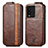 Funda de Cuero Flip para Vivo iQOO 10 5G Marron