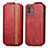 Funda de Cuero Flip S02D para Samsung Galaxy M13 5G Rojo