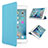 Funda de Cuero Mate con Soporte para Apple iPad Pro 9.7 Azul Cielo