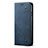 Funda de pano Cartera con Soporte H01 para Huawei Nova 7 SE 5G Azul