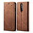 Funda de pano Cartera con Soporte H01 para OnePlus 8 Marron