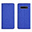 Funda de pano Cartera con Soporte H01 para Samsung Galaxy S10 Plus Azul