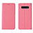 Funda de pano Cartera con Soporte H01 para Samsung Galaxy S10 Plus Rosa