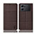 Funda de pano Cartera con Soporte H12P para Oppo K10 5G Marron