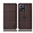 Funda de pano Cartera con Soporte H13P para Motorola Moto Edge S30 Pro 5G Marron