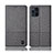 Funda de pano Cartera con Soporte H13P para Oppo Find X3 5G Gris