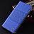 Funda de pano Cartera con Soporte H14P para Samsung Galaxy S25 5G Azul