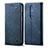 Funda de pano Cartera con Soporte L02 para Xiaomi Redmi K30 5G Azul