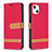 Funda de pano Cartera con Soporte para Apple iPhone 14 Plus Rojo
