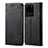 Funda de pano Cartera con Soporte para Samsung Galaxy S20 Ultra 5G Negro