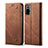 Funda de pano Cartera con Soporte para Xiaomi Redmi Note 10 Pro Max Marron