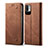 Funda de pano Cartera con Soporte para Xiaomi Redmi Note 11 SE 5G Marron