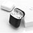 Funda de Silicona con Mosqueton Enchufe para AirPods Carcasa de Carga C01 Negro